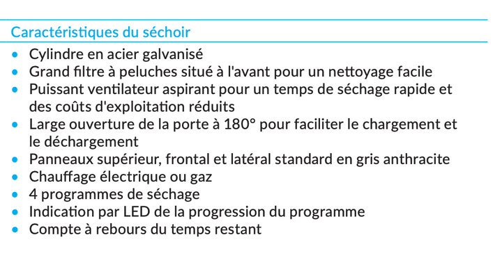 Sèche-linge PRIMUS SD10 capacité 10 KG