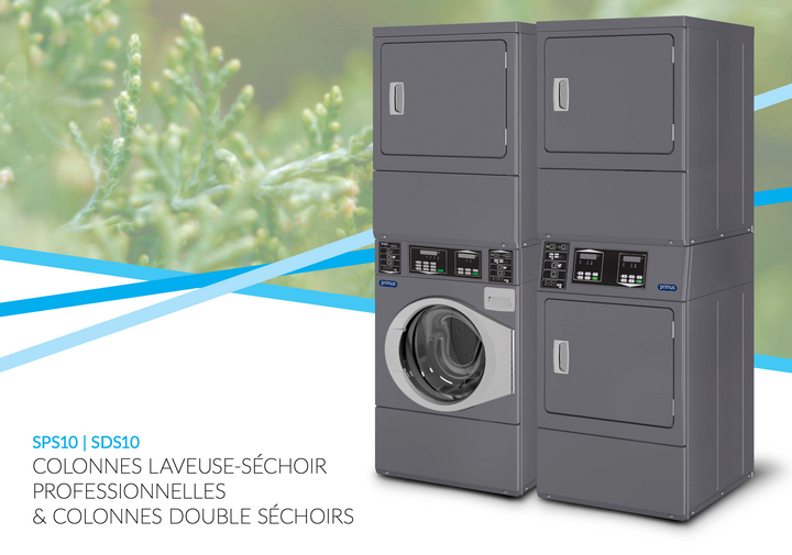 Colonne Lave-linge / Sèche-linge PRIMUS SPC10 capacité 10 KG