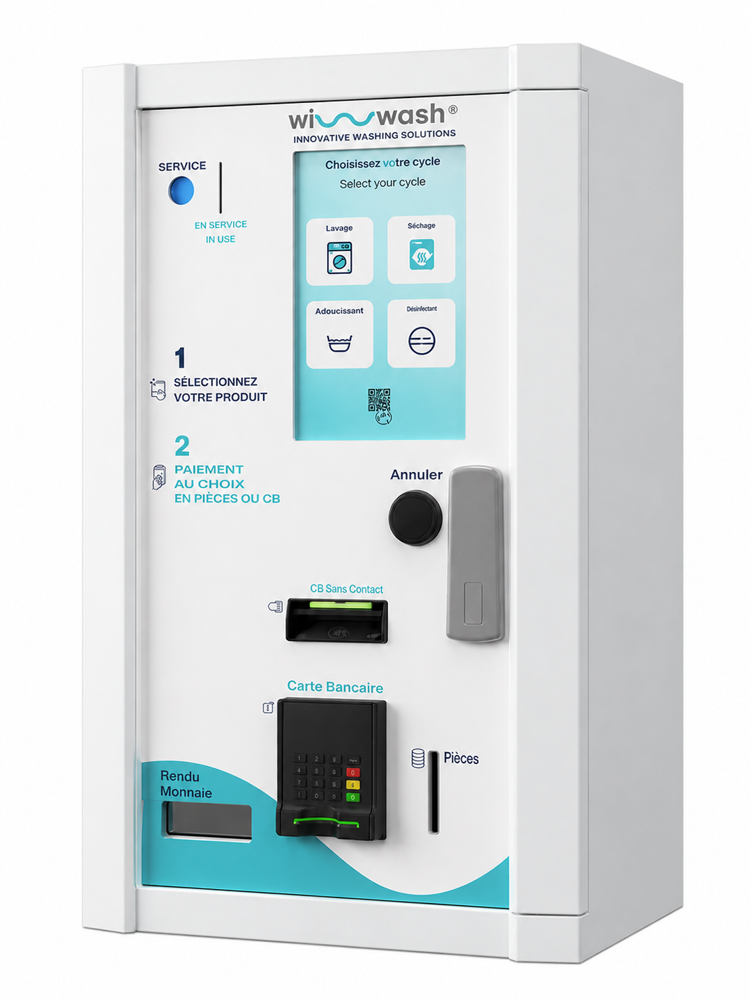 Centrale de paiement WI-WASH tactile